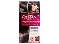 Coloration Crème Noir Ebène 200 sans Ammoniaque Casting.