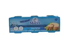 Pack de Trois Conserves de Thon à l'Huile Végétale Mario 80g.