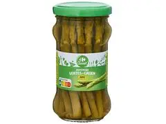 Bocal en Verre d'Asperges Vertes Miniatures Carrefour 100g.