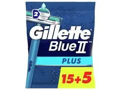 Rasoir Jetable Blue II Plus Gillette 15+5 Gratuits.