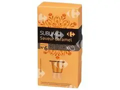 Café en Capsules Saveur Caramel Carrefour N6x10