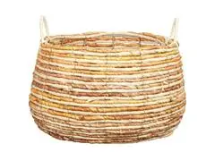 Panier FB avec Anses en Métal et Pelures de Maïs Kasa 26x40cm