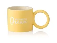 Mug en Porcelaine Dream Jaune Manche Anneau Kasa 35cl 9x7,8 cm