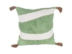 Coussin Carré Touffe Vert Kasa 45x45cm