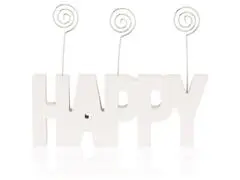 Cadre Photo Letra Happy avec clip Kasa 16,5x20cm