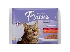 Pack Pâtée pour Chat au Bœuf & Poulet Plaisir 340g (4x85g)