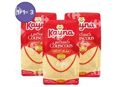 Lot de 3 Couscous Moyen Blé Dur Kayna (3ème Gratuit).