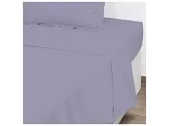 Drap Plat Violet 100% Coton Tex Home 240x280 cm
