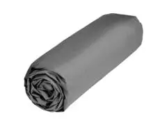 Drap Housse Gris Foncé Polycoton Recyclé Tex Home 90x200 cm