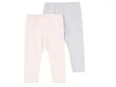 Lot de 2 Leggings Bébé Fille Rose/Gris Chiné 9 mois TEX Baby