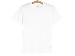 T-shirt Homme Manches Courtes Col Rond Uni Blanc TEX