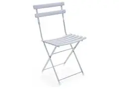 Chaise Bistrot Pliante en Acier avec Traitement Anti-Corrosion
