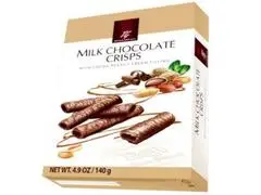 Crisps Chocolat Fourrés aux Noisettes Tago 140 g