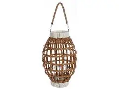 Lanterne Tissée avec Corde Blanche Kasa 35 cm