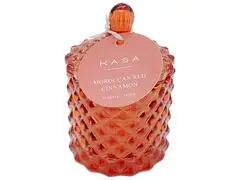 Bougie en Verre avec Couvercle Ocre Cannelle Kasa 9 cm