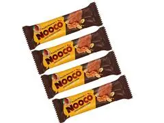 Lot de 4 Barres Nougat Caramel Cacahuètes Nooco 4x48g