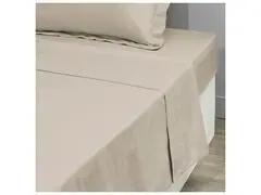 Drap Plat Beige 100% Coton Tex Basic 180X280