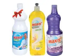Nettoyant sol Lavande Maxis' 1l + Liquide vaisselle Citron 750ml + Eau de Javel 1l Gratuite