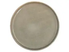 Assiette Plate Ronde en Porcelaine Taupe 27 cm