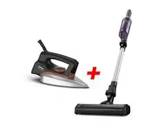 Aspirateur Balai sans Fil Violet Rowenta avec Fer à Repasser Tefal 1200 W