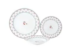 Set de Vaisselle en Porcelaine Fleurs Rose Kasa 12 pièces