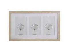 Cadre Photo avec Bordure Beige 3 Photos Kasa 22x32 cm