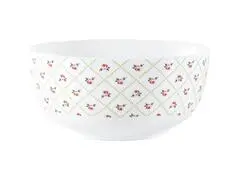 Bol en Porcelaine Blanc Fleurs Rose Kasa 13 cm