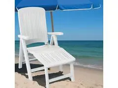 Chaise Longue 5 Position Relax avec Repose Pied