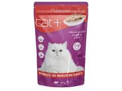 Pochon Bœuf en Sauce pour Chat Cat Plus 100g