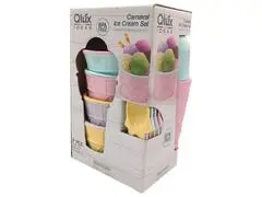Ensemble de Crèmes Glacées en Plastique Qlux 9 pièces
