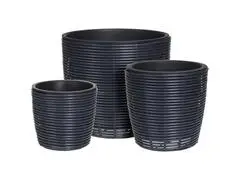 Set 3 Pots Ronds en Plastique.