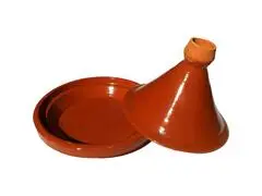 Tajine Rond Terre Cuite Rouge N°3