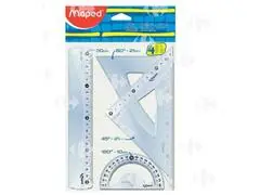 Kit de Traçage Crystal Régle 20 cm + Équerre 60cm