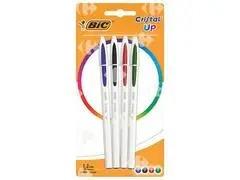 Stylo à Bille Cristal Up Assortie Bic 4 unités