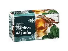 Infusions Réglisse Menthe Carrefour 25 sachets