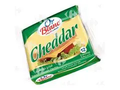 Tranches de Fromage Fondu au Cheddar Or Blanc 200g.