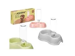 Mangeoire et Abreuvoir en Plastique Mascow 8x22,5x16cm 500 ml