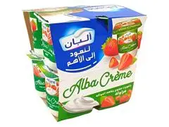 Pack Yaourt à cuillère Brassé Fraise Albane 8x110g.