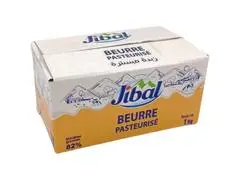 Beurre Pasteurisé 82% Matière Grasse Jibal 1kg.