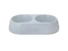 Gamelle Double pour Chien Dogs Collection 19,7x19,7x5,6 cm