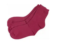 Lot de 3 Chaussettes Hautes pour Fille Rose Foncé TEX