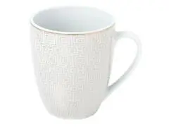 Mug en Porcelaine Blanc et Doré Carrefour Home 33cl