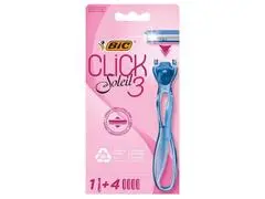 Rasoir Rechargeable pour Femme Click Soleil Bic 1 Manche et 4 Recharges
