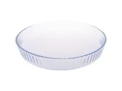 Plat à Four Rond en Verre Rayé Broart 2 pièces