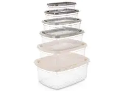 Boîtes Alimentaires Rectangulaires avec Couvercle 6 pièces