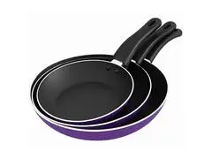 Set de Poêles Effet Teflon VHome 18-22-26 cm 3 pièces