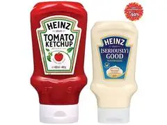 Lot de Ketchup Heinz 460g + Mayonnaise 400g (2ème à -50%)
