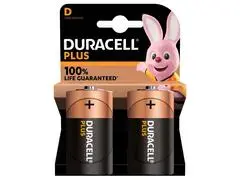 Pile Duracell Plus 2 unités.