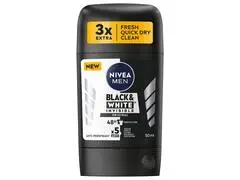 Déodorant Homme Stick Black & White Invisible Original Nivea Men 50ml.