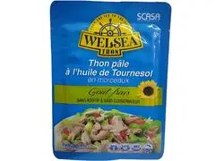 Thon Pâle à l'Huile de Tournesol Welsea 74g.